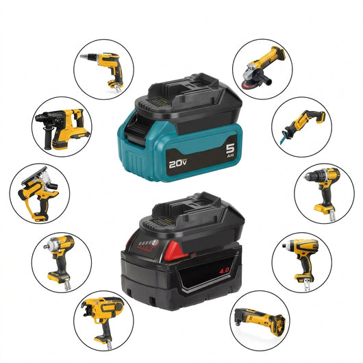 CrossVolt Adapter — Makita / Milwaukee to DeWalt