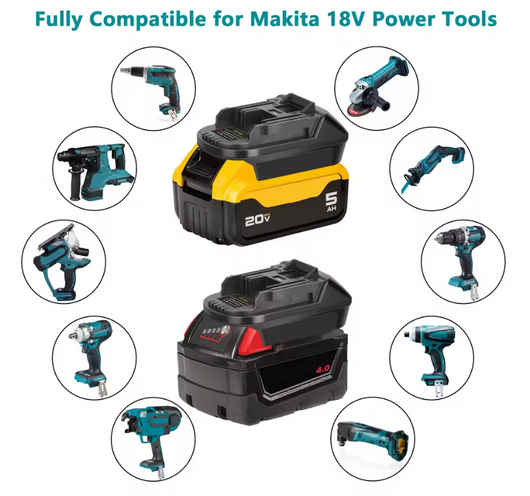 CrossVolt Adapter — DeWalt / Milwaukee to Makita
