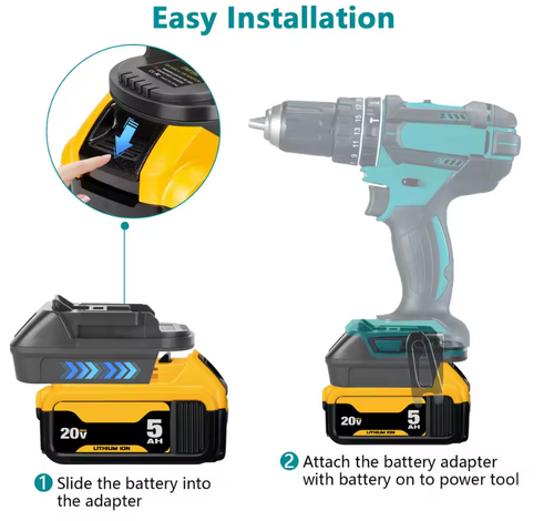 CrossVolt Adapter — DeWalt / Milwaukee to Makita