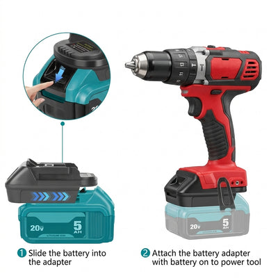 CrossVolt Adapter — DeWalt / Makita to Milwaukee