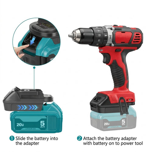 CrossVolt Adapter — DeWalt / Makita to Milwaukee